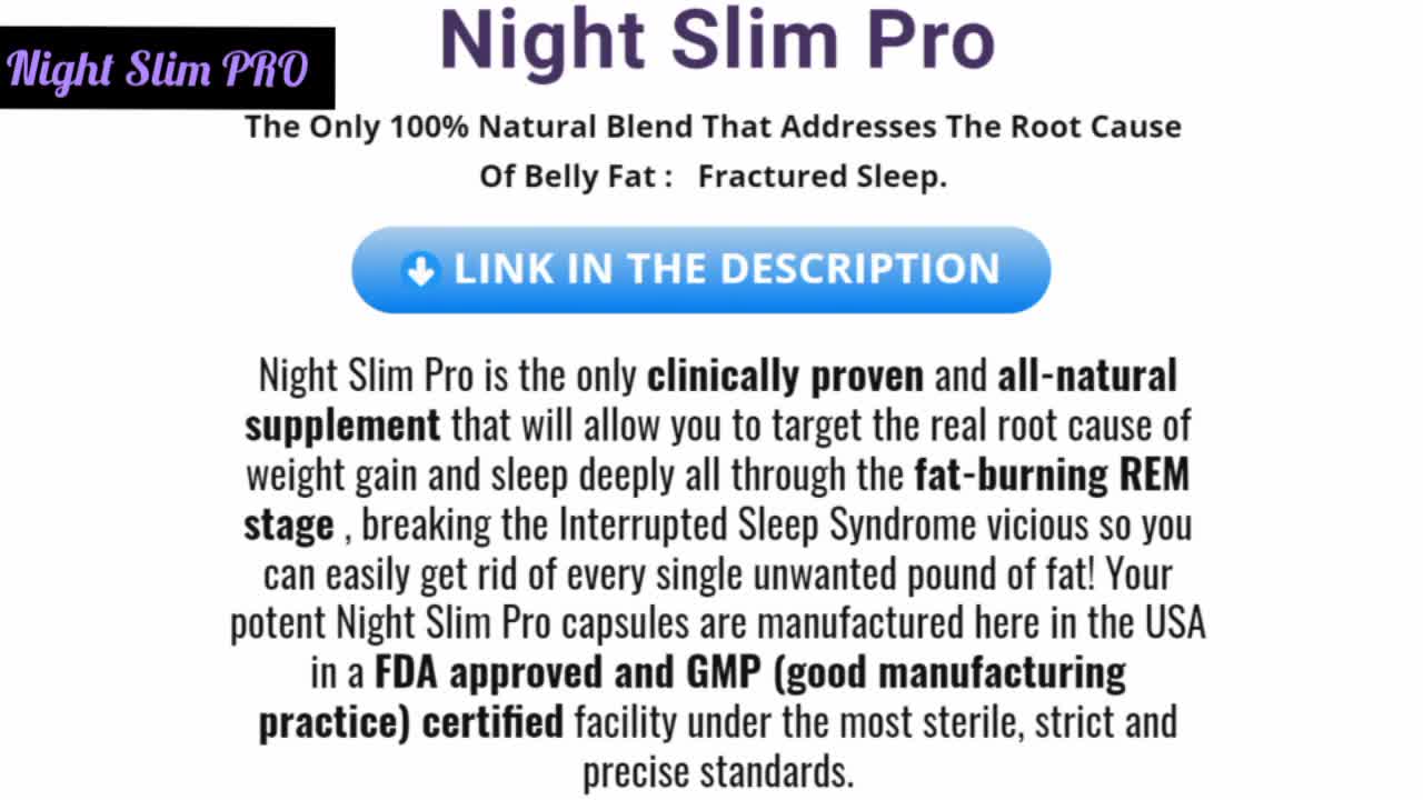 Night Slim Pro - Revolutionary Secret Weight Loss Formula