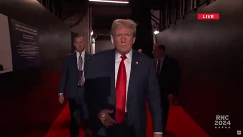 Trump Enters RNC With A Bandage Over Ear