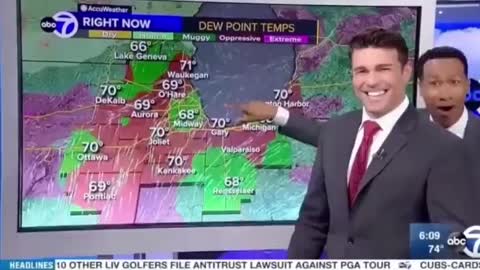 Weatherman discovering his monitor has a touch screen😂