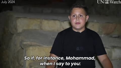 An UNRWA 🇺🇳 student, a 14-year-old Palestinian boy: "Inshallah, Jews will be