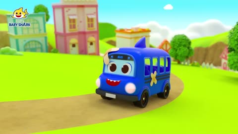 [🚎NEW] Five Little Buses Jumping on the Slide! | Baby Shark Toy Car Song | Baby Shark Official