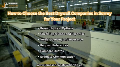 How to Choose the Best Drywall Companies in Surrey for Your Project