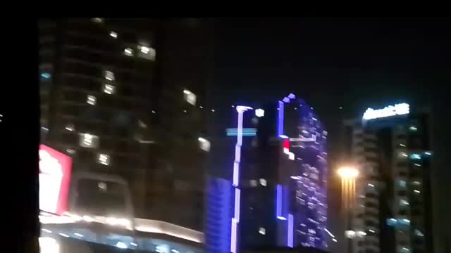 Bruj Khalifa. Dubai, Night scene.