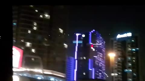 Bruj Khalifa. Dubai, Night scene.