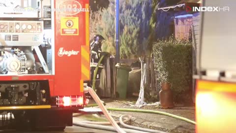 Zagreb - Pozar kuce u ulici Aleja Ruza 3 u Dubravi