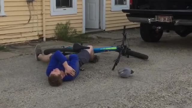Collab copyright protection - blue shirt faceplants from pickup tr