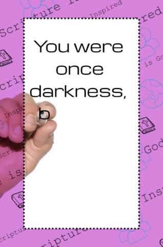 #shorts #verseoftheday #scripture #ytshorts #bibleverse Ephesians 5:8