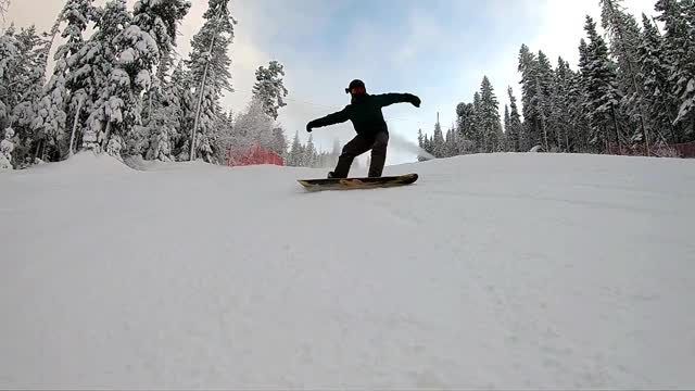 a beautiful day on the snow