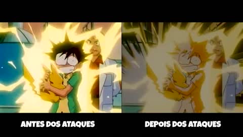 ANTES E DEPOIS DA CENSURA EM POKÉMON