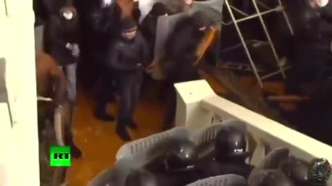 Ukrainian Tyrannical Police Get Their Asses Kicked!