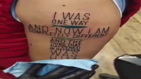 The Chosen tatoo- i was one way and now i am