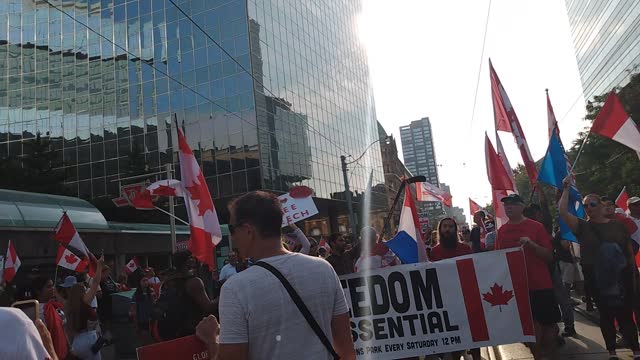 O'Canada at the Toronto WorldWide Freedom Rally, September 17, 2022