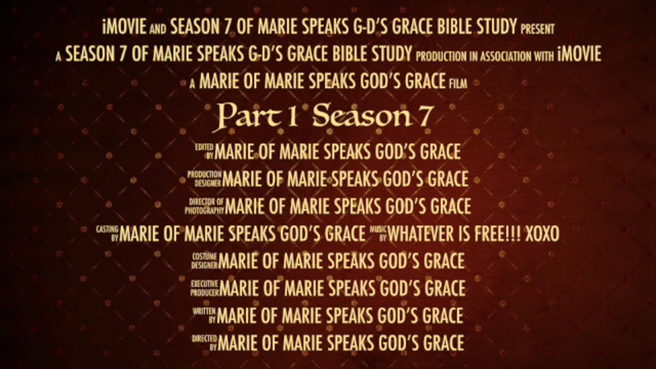 Part 1 Season 7 Marie Speaks G-d's Grace #thankyouhashem