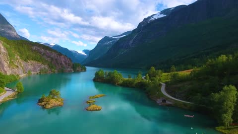 Mountains | Nature | Landscape | Clouds | Water | Travel | Ocean waves | Short Nature Video
