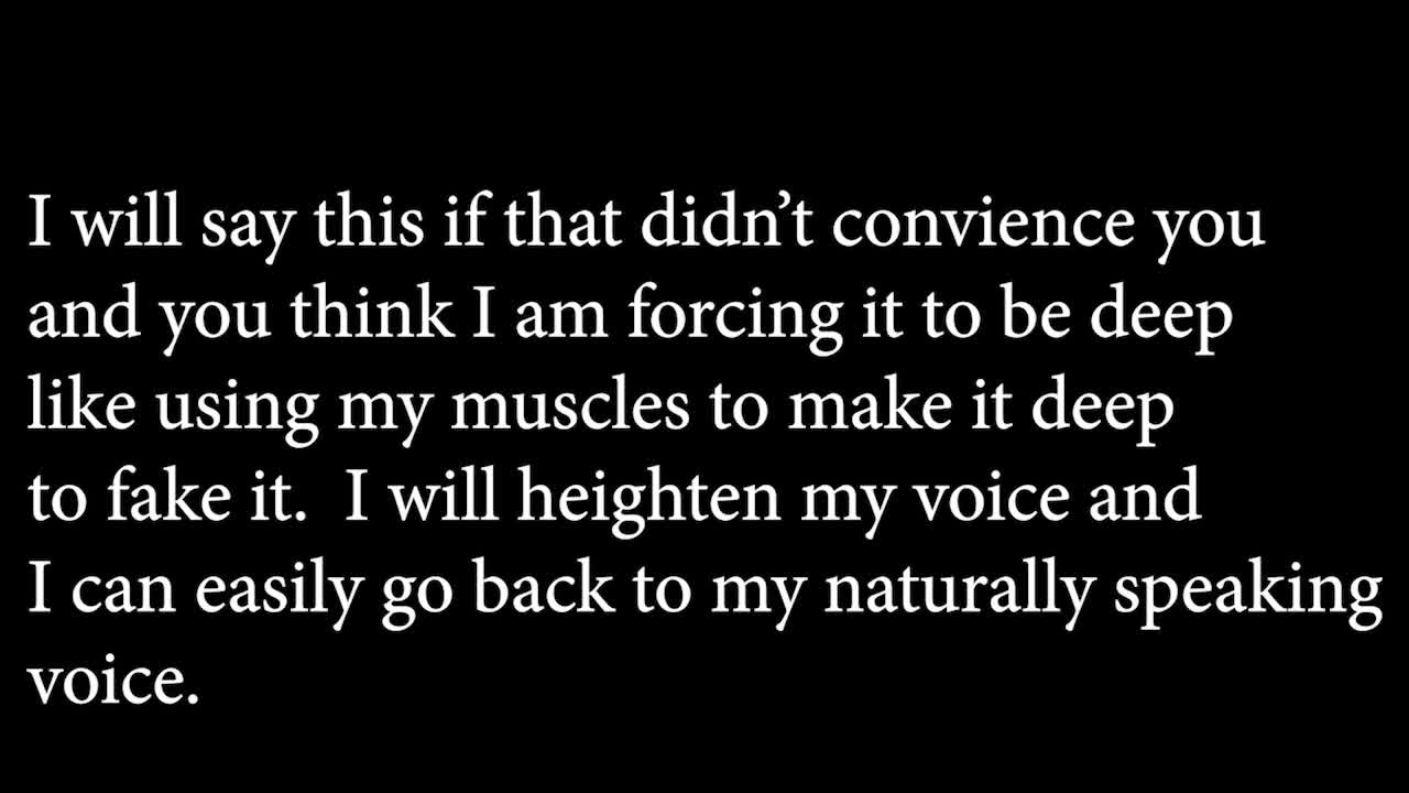 Renegade X - Proof That My Voice is Naturally Deep