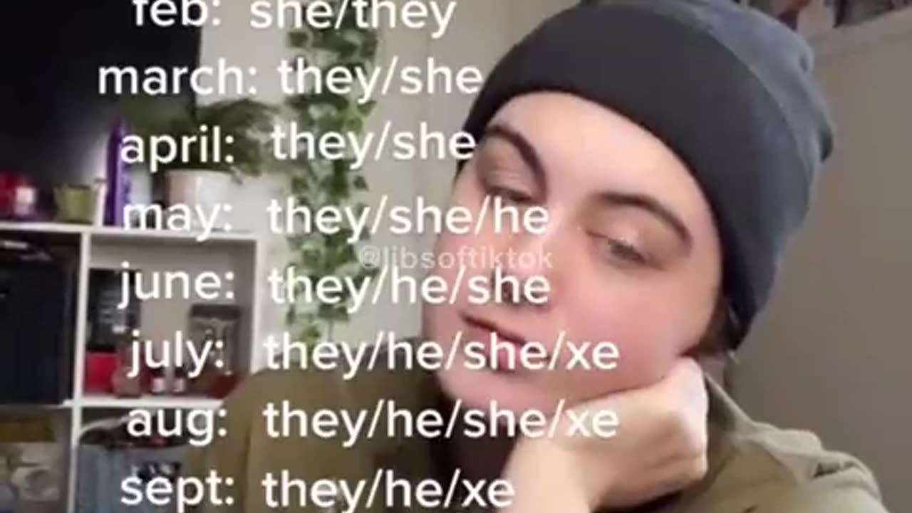 Weirdos change their pronouns EVERY month and unless you're a 'bigot' you should remember them!