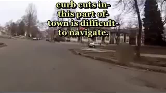 Having fun trying to get over snow in front of curb cuts:
