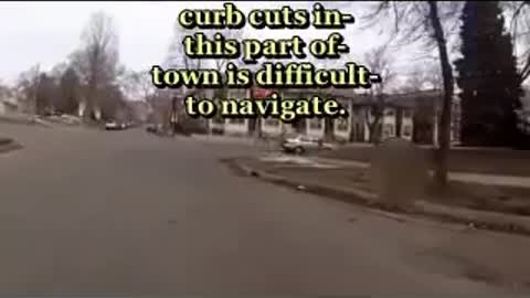 Having fun trying to get over snow in front of curb cuts: