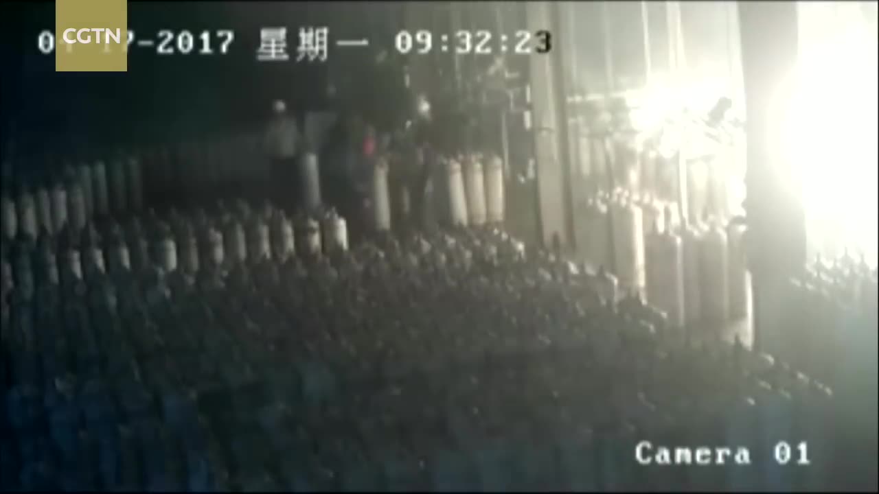 Gas cylinders explode at facility in east China