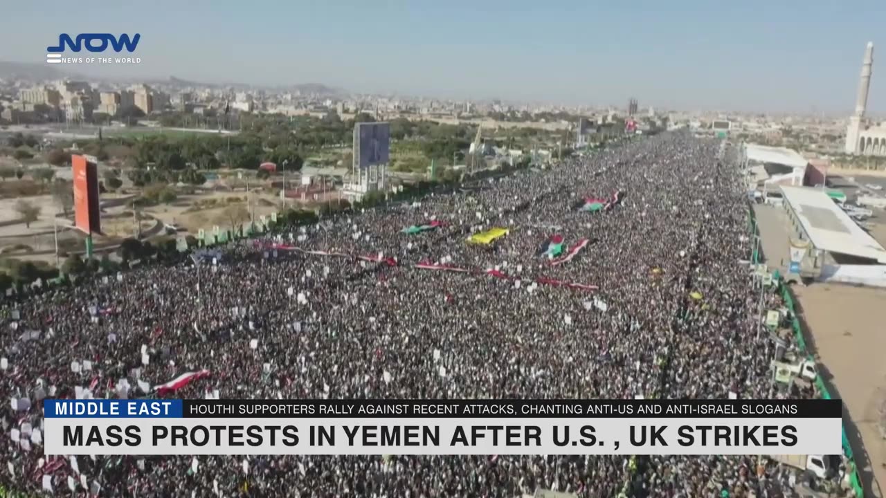 Mass Protests in Yemen After US, UK Strikes