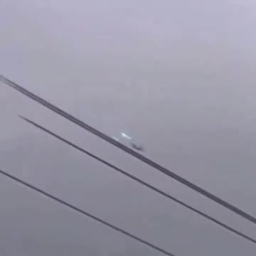 Moment when passenger plane seems to have been hit by lightning