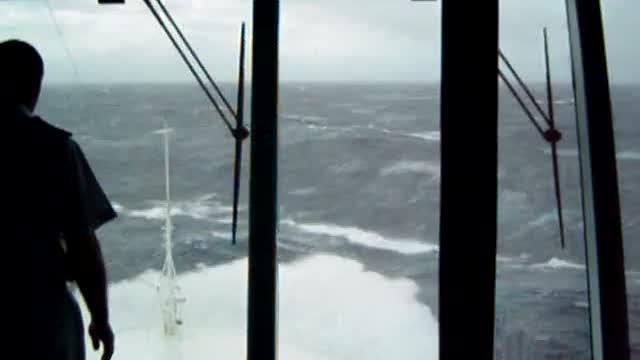 Huge Wave hits cruise ship