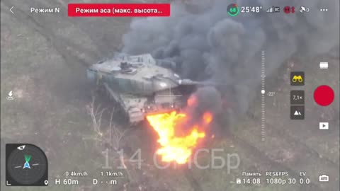 Russian ATGM unit destroyed German Leopard 2A6 in Avdeevka Ukraine