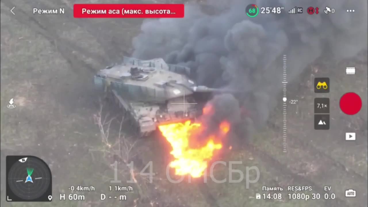 Russian ATGM unit destroyed German Leopard 2A6 in Avdeevka Ukraine