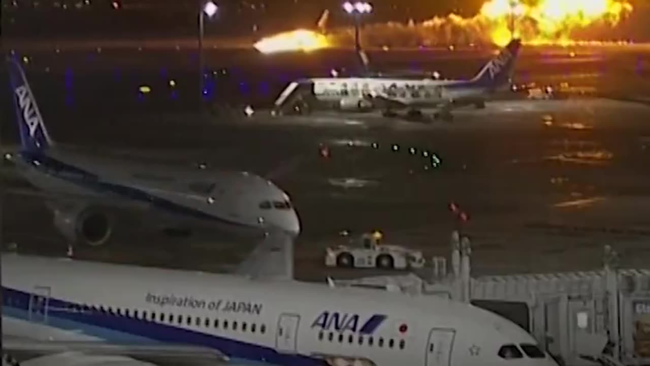 A Japanese Coast Guard plane and a JAL A350 collide