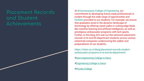 Placement Record of Students Achievement