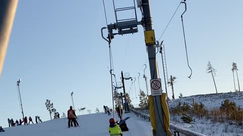 Snowboarder Goes for Uncomfortable Ride