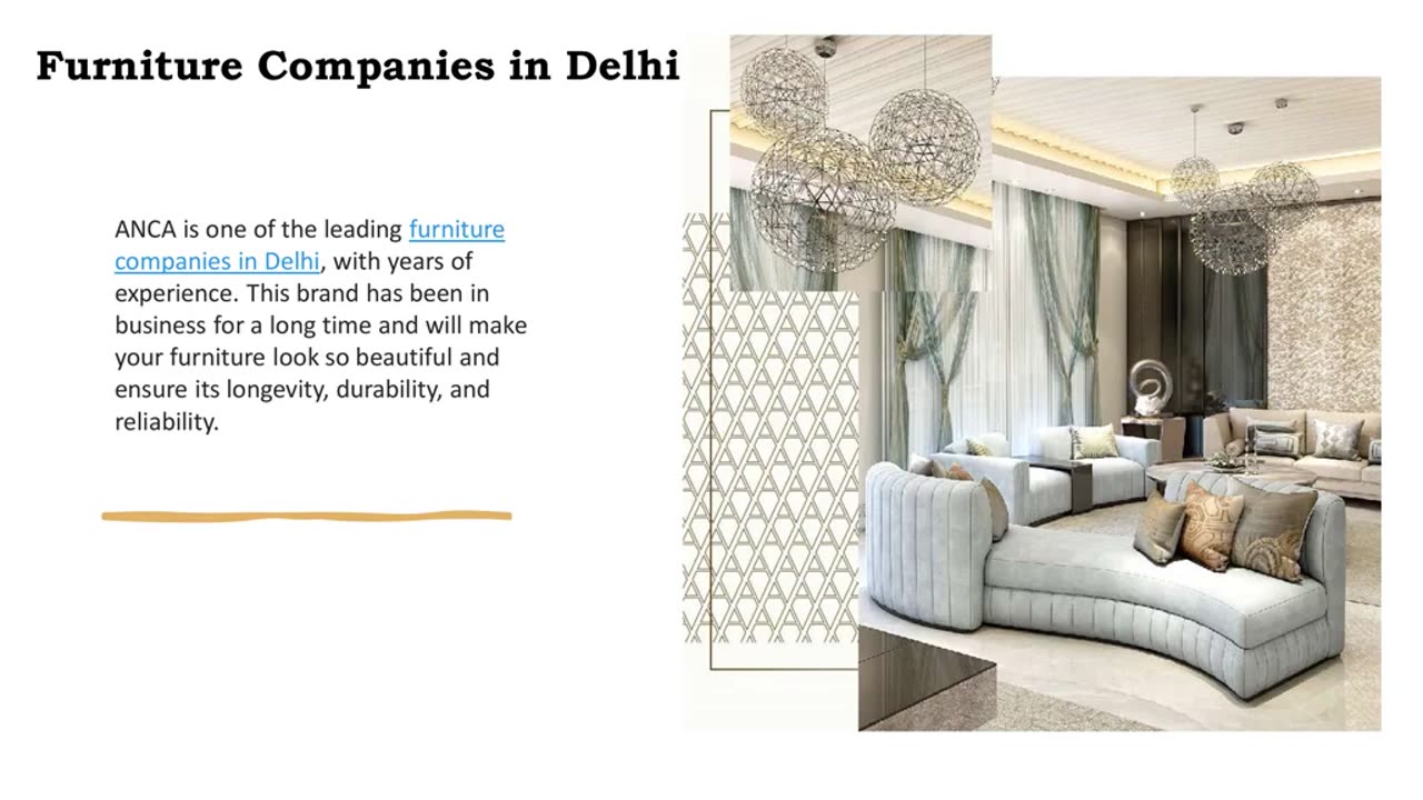 Furniture Companies in Delhi