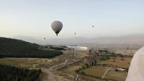 Hot air balloon before crash