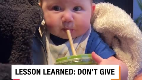 DON'T give your baby green juice before a flight!