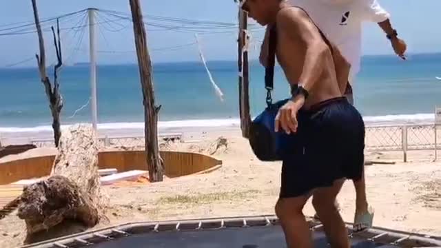 beach trampoline