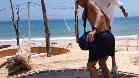 beach trampoline