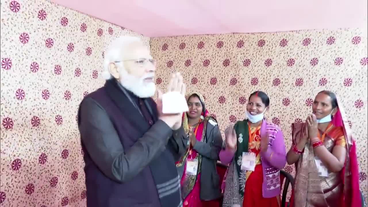 PM Modi interacts with beneficiaries of several schemes, in Varanasi