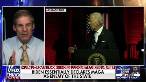 Jim Jordan: Biden came across as sad, bitter, old man in Philadelphia speech Sept 2