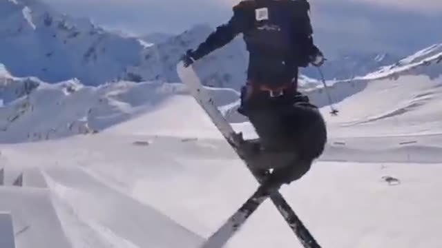 Spin in the air while skiing