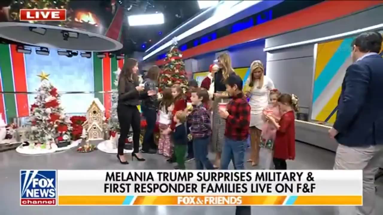 MELANIA SURPRISES MILITARY AND FIRST RESPONDER FAMILIES ON ‘FOX &