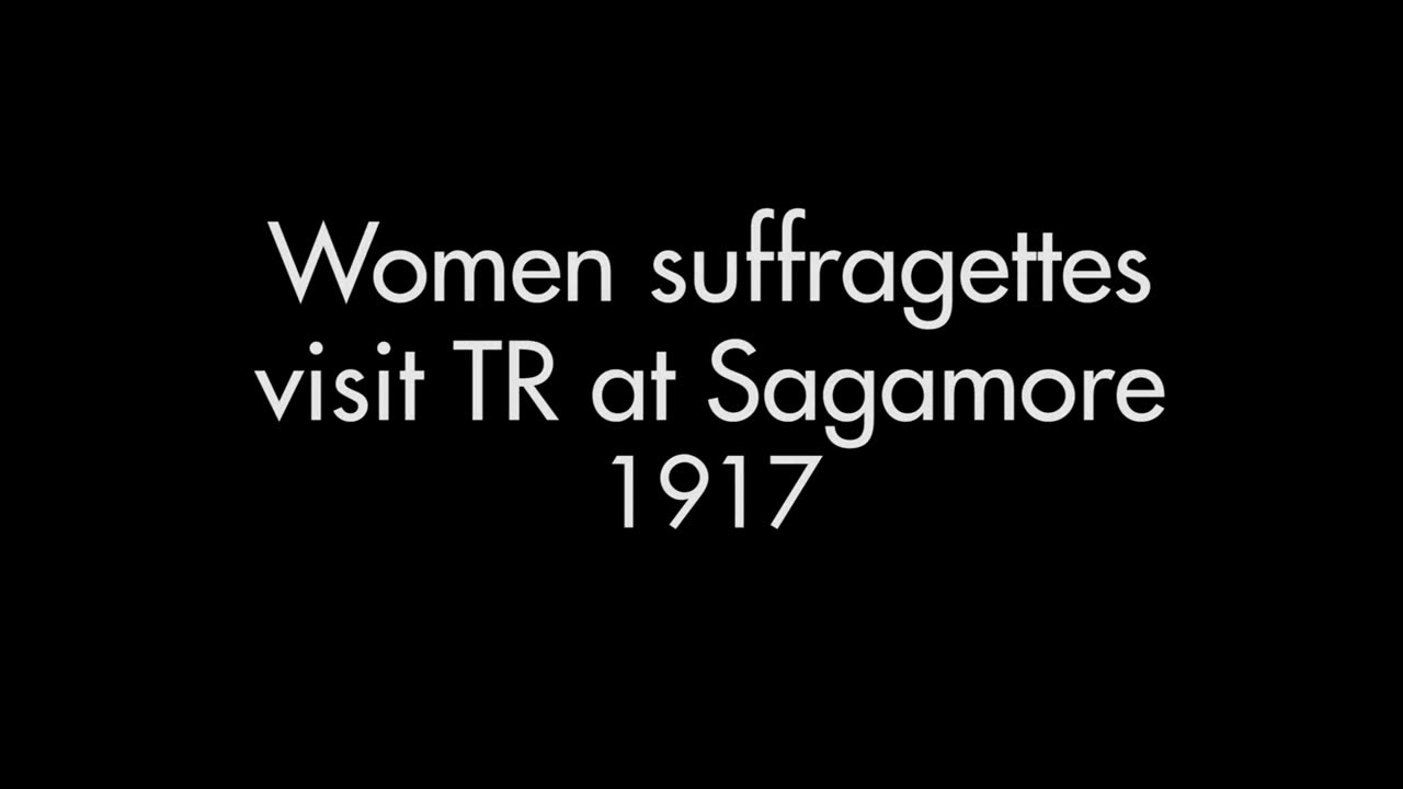 Women Suffragettes Visit Theodore Roosevelt at Sagamore Hill (1917 Original Black & White Film)