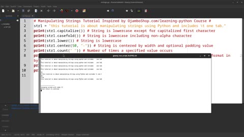 Manipulate Strings Using Python