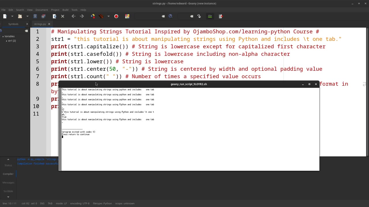 Manipulate Strings Using Python