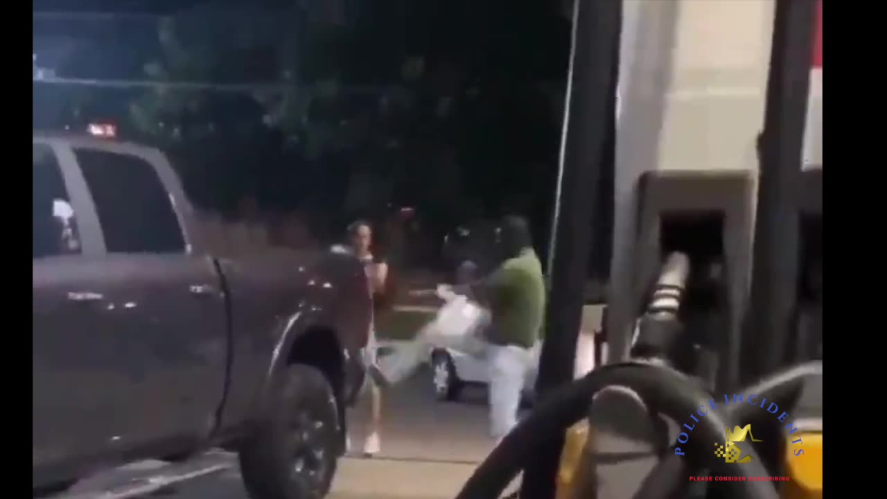 Man kicking a truck gets shot by the owner