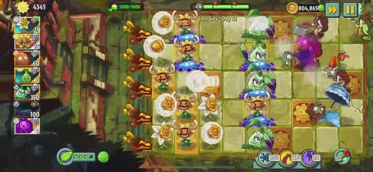 Plants vs Zombies 2 Lost City - Day 12