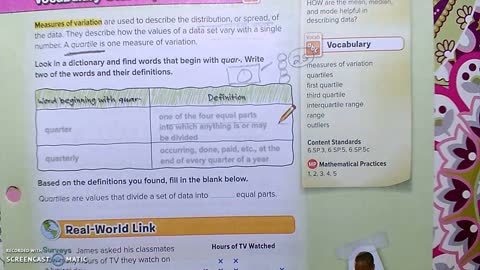 Gr 6 - Ch 11 - Lesson 3 - PART 1 - Measures of Variation