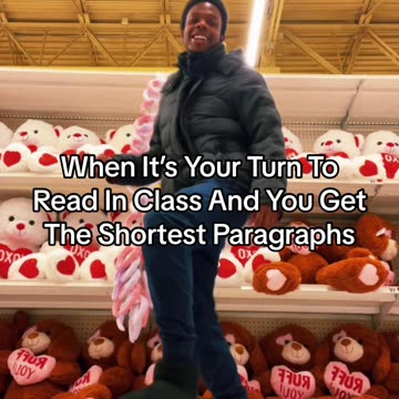 When It’s Your Turn To Read In Class And You Get The Shortest Paragraphs