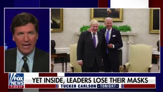 Tucker Carlson gives his thoughts on photos of Boris Johnson with Kamala Harris and Biden