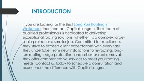 Long Run Roofing in Waikanae
