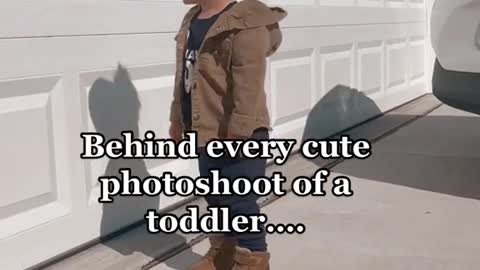 Behind every cute photoshoot of a toddle